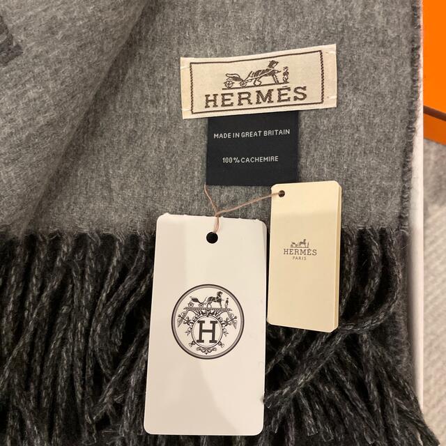 Hermes(エルメス)の＊新品HERMES マフラー 《レクトヴェルソ》グレー＊ メンズのファッション小物(マフラー)の商品写真