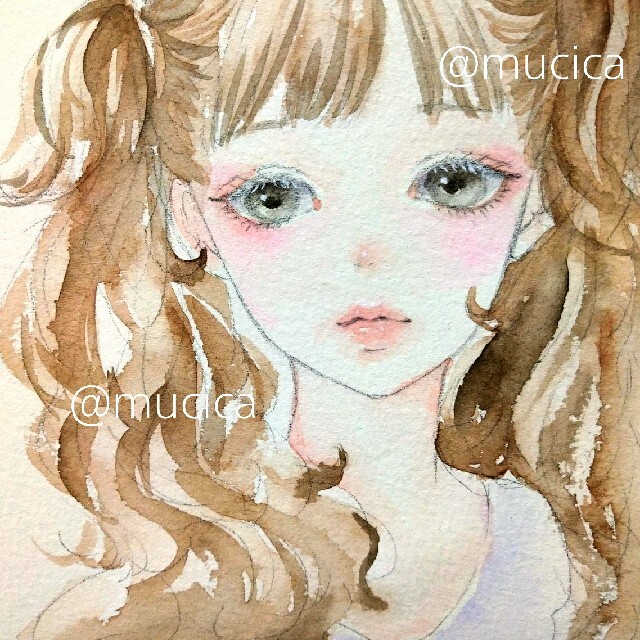 手描きイラスト オリジナル 水彩画 女の子 Ruizvillandiego Com