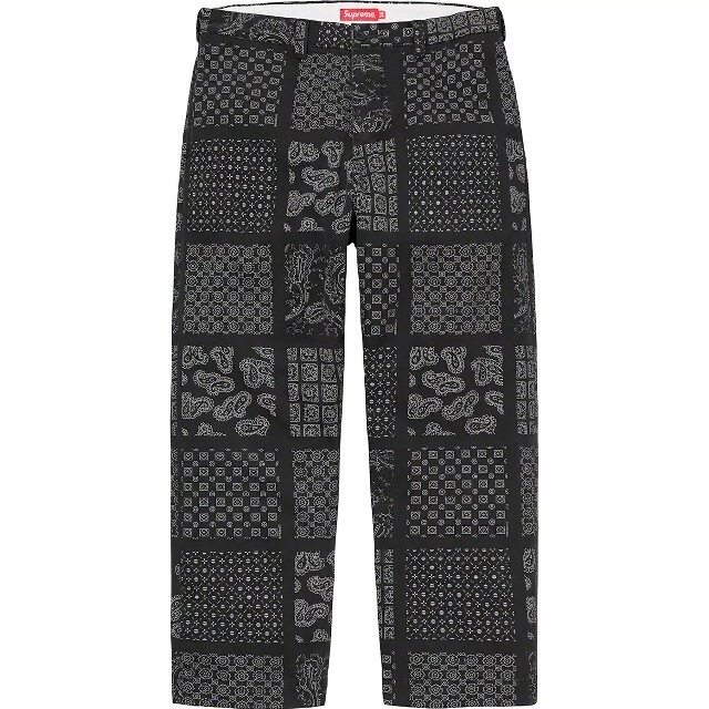 supreme Paisley Grid Chino Pant