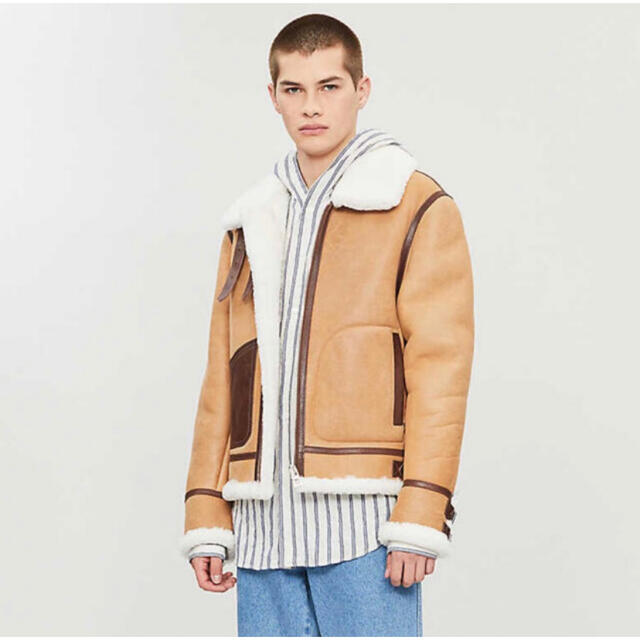 LOEWE shearling aviator jacket 48