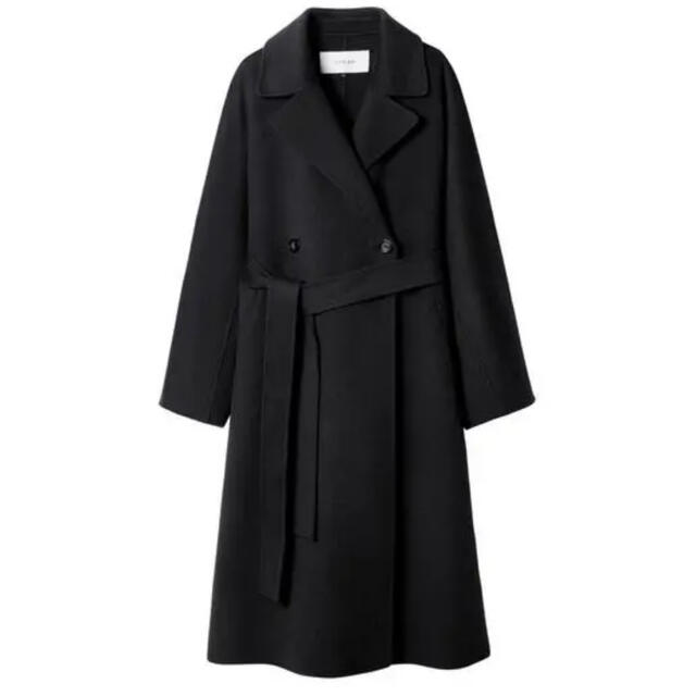 LE CIEL BLEU(ルシェルブルー)のルシェルブルー　Double Faced Oversized Coat ブラック レディースのジャケット/アウター(ロングコート)の商品写真