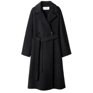 ルシェルブルー(LE CIEL BLEU)のルシェルブルー　Double Faced Oversized Coat ブラック(ロングコート)