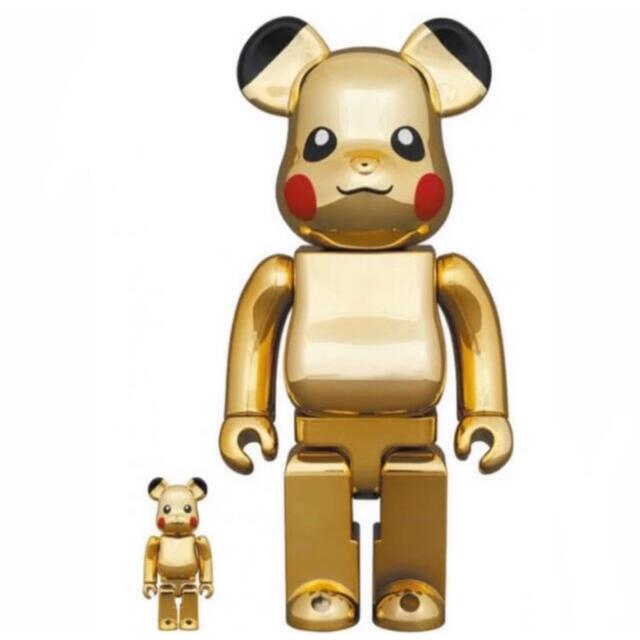 BE@RBRICK ピカチュウ GOLD CHROME 100% & 400%