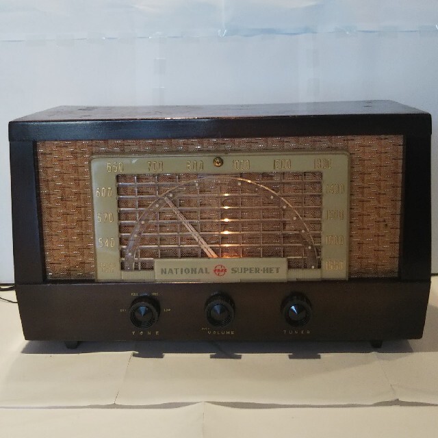 ナショナル真空管ラジオ、BX-730(1953年、昭和28年式)、作動品 ナショナル真空管ラジオ、BX-730(1953年、昭和28年式)、作動品