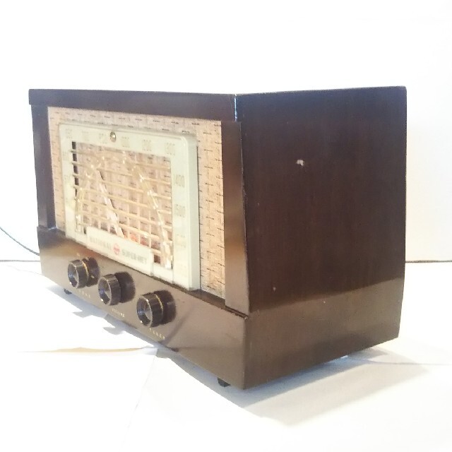 ナショナル真空管ラジオ、BX-730(1953年、昭和28年式)、作動品 ナショナル真空管ラジオ、BX-730(1953年、昭和28年式)、作動品