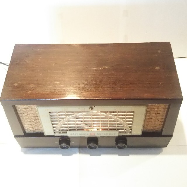 ナショナル真空管ラジオ、BX-730(1953年、昭和28年式)、作動品 ナショナル真空管ラジオ、BX-730(1953年、昭和28年式)、作動品
