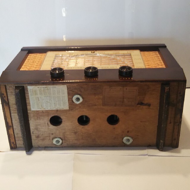 ナショナル真空管ラジオ、BX-730(1953年、昭和28年式)、作動品 ナショナル真空管ラジオ、BX-730(1953年、昭和28年式)、作動品