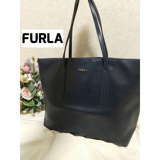 FURLA フルラ トートバッグ ネイビー A4