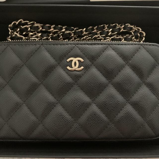 CHANEL(シャネル)のCHANELキャビアスキン♡チェーンウォレット♡ゴールド金具♡ レディースのバッグ(ショルダーバッグ)の商品写真