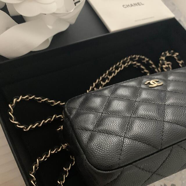 CHANEL(シャネル)のCHANELキャビアスキン♡チェーンウォレット♡ゴールド金具♡ レディースのバッグ(ショルダーバッグ)の商品写真