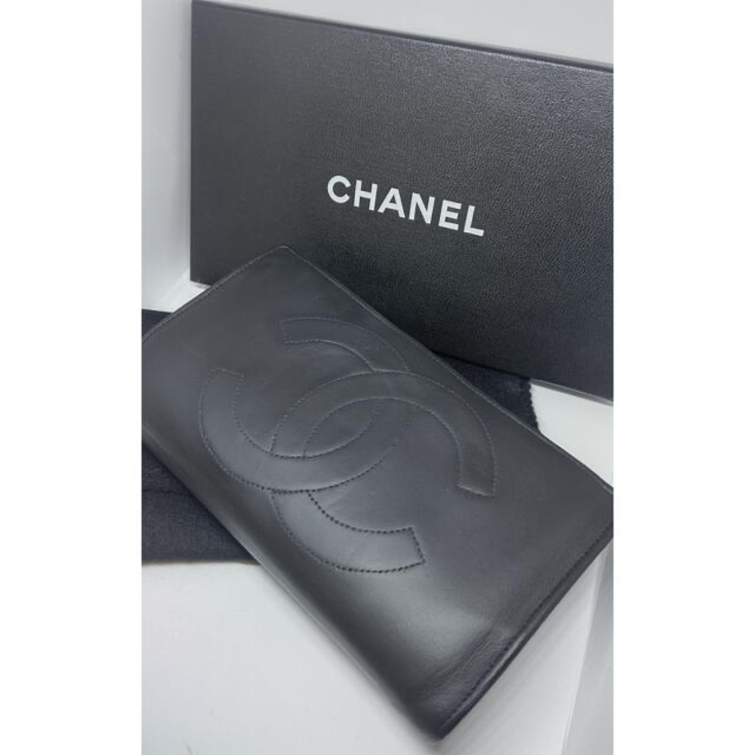 CHANEL(シャネル)の正規品　CHANEL 長財布　ブラック　ココマーク　ラムスキン レディースのファッション小物(財布)の商品写真