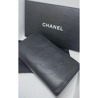 シャネル(CHANEL)の正規品　CHANEL 長財布　ブラック　ココマーク　ラムスキン(財布)