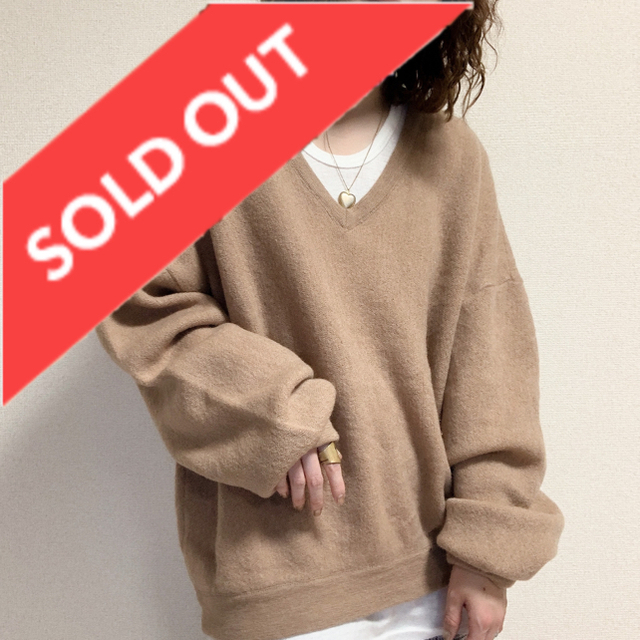 sold out ！ラコステ　ウールＶネックニット　ベージュ