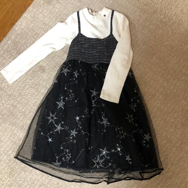 ANNA SUI mini(アナスイミニ)のANNA SUI MINI チュールドッキングワンピース キッズ/ベビー/マタニティのキッズ服女の子用(90cm~)(ワンピース)の商品写真