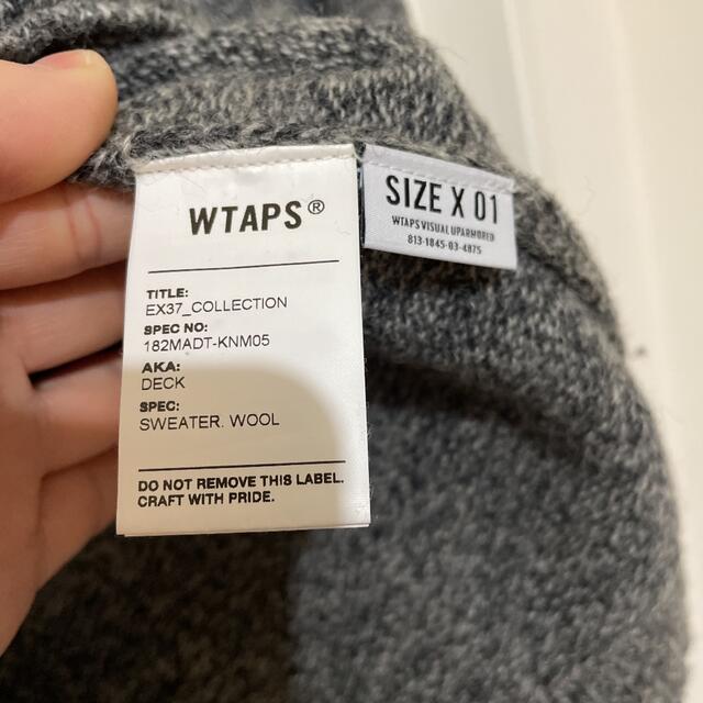 W)taps(ダブルタップス)のWTAPS 18AW DECK SWEATER WOOL セーター GREY S メンズのトップス(ニット/セーター)の商品写真