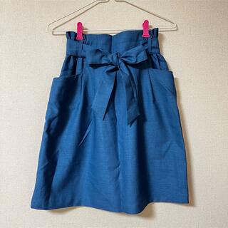 テチチ(Techichi)のTechichi(テチチ) ブルー　フレアスカート　台形スカート(ひざ丈スカート)