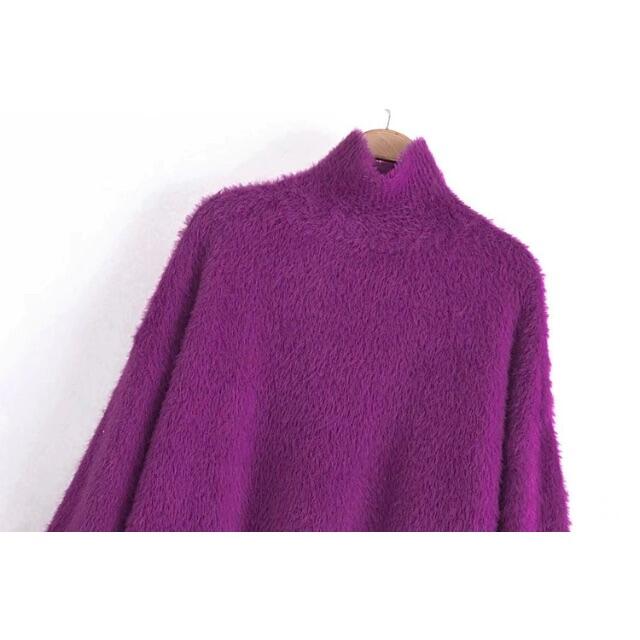 ZARA(ザラ)の🎄12月新作🎅6996◆purple パープル モヘアニット セーター レディースのトップス(ニット/セーター)の商品写真