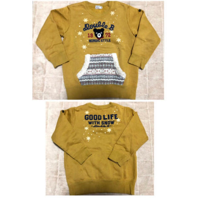 DOUBLE.B(ダブルビー)のミキハウス 💛ダブルビー　トレーナー　120 キッズ/ベビー/マタニティのキッズ服男の子用(90cm~)(Tシャツ/カットソー)の商品写真