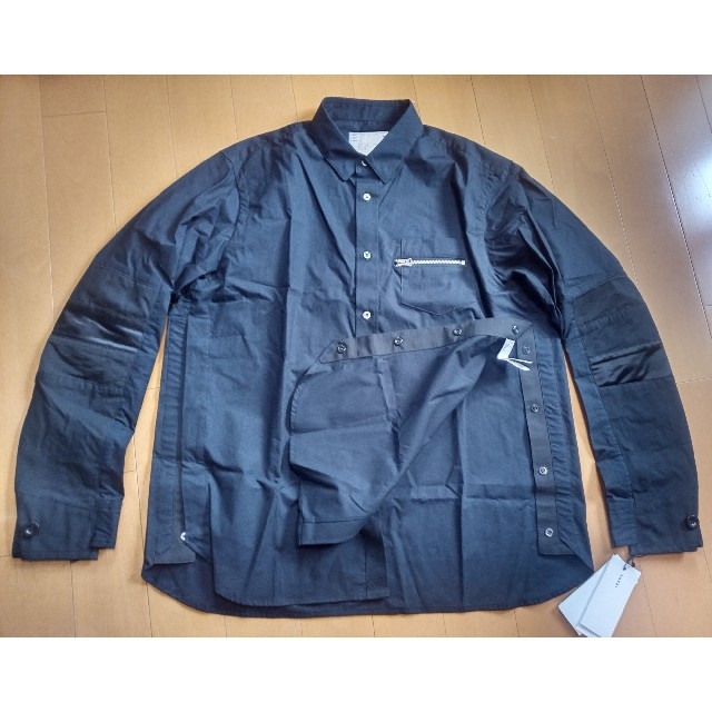 サカイ　sacai　21ss　タイプライターグログランシャツ　新品　切替シャツ