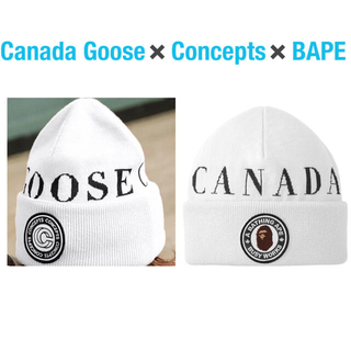 カナダグース(CANADA GOOSE)のカナダグース ニット帽  BAPE  カナダグース ニット帽子 CONCEPTS(ニット帽/ビーニー)