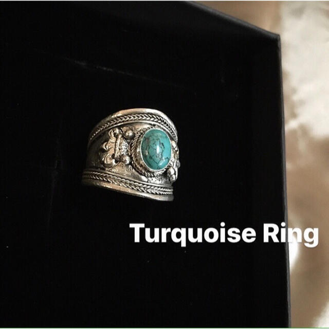 ターコイズ リング 指輪 インディアンジュエリー ナバホ メンズ バングル 男 メンズのアクセサリー(リング(指輪))の商品写真
