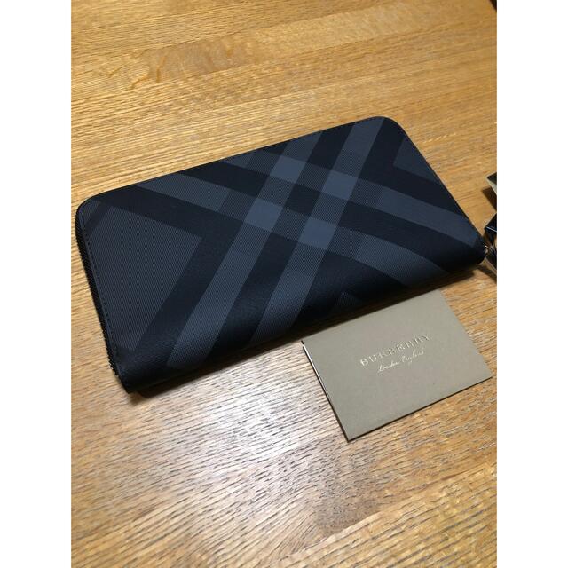 BURBERRY - バーバリー ラウンドファスナー 長財布 ロンドンチェック ...