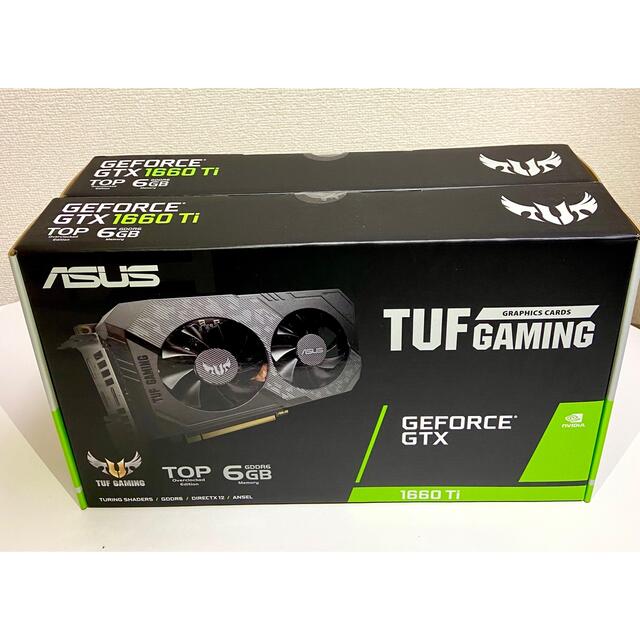 新品ASUS TUF-GTX1660TI-T6G-EVO-GAMING 2セットPC/タブレット