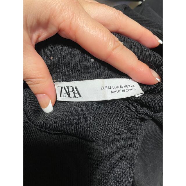 ZARA(ザラ)のZARAパールワンピ レディースのワンピース(ミニワンピース)の商品写真