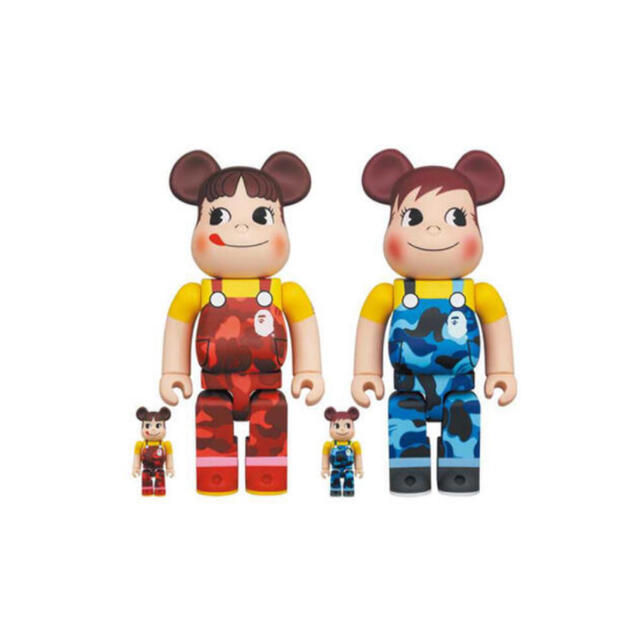 BE@RBRICK BAPE ペコちゃん&ポコちゃん 400% 100%