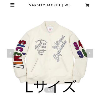 ダブルタップス(W)taps)の納品書付き Supreme Wtaps VARSITY JACKET white(スタジャン)