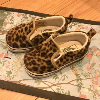 ヴァンズ(VANS)のvans 14cm 豹柄スニーカー茶色(スニーカー)