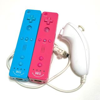 ウィー(Wii)のWiiリモコン　ブルー　ピンク　ヌンチャク(その他)