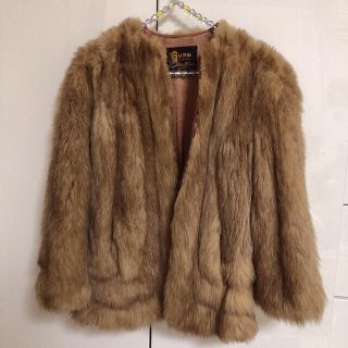 ヴィンテージ リアルファー ショートコート