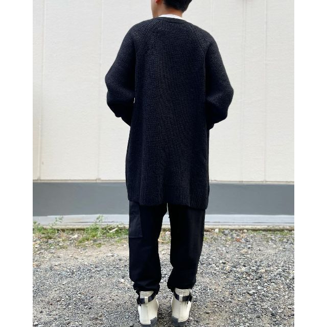 【新品】Julius　18AW　ダメージ加工　ロング丈　厚手　カーディガン