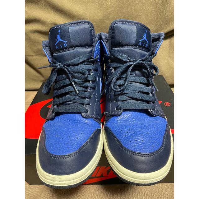 NIKE(ナイキ)のNIKE AIR JORDAN 1 MID OBSIDIAN/ROYAL メンズの靴/シューズ(スニーカー)の商品写真