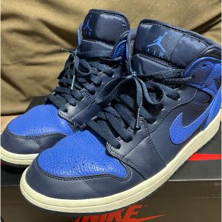 ナイキ(NIKE)のNIKE AIR JORDAN 1 MID OBSIDIAN/ROYAL(スニーカー)