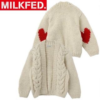 ミルクフェド(MILKFED.)の♡年末セール♡MILKFED. ハートニットカーディガン 美品♡(カーディガン)