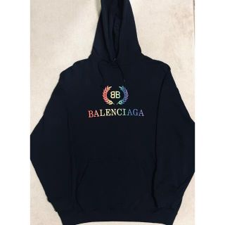 バレンシアガ(Balenciaga)のバレンシアガ　レインボー刺繍プルオーバーパーカー(パーカー)