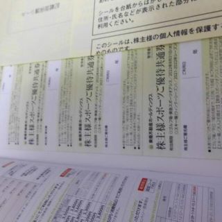 東急不動産　株主優待　スポーツ優待共通券　６枚(その他)