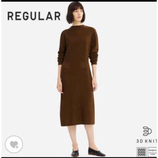 ユニクロ(UNIQLO)のユニクロ　3Dウールモックネックワンピース(ひざ丈ワンピース)