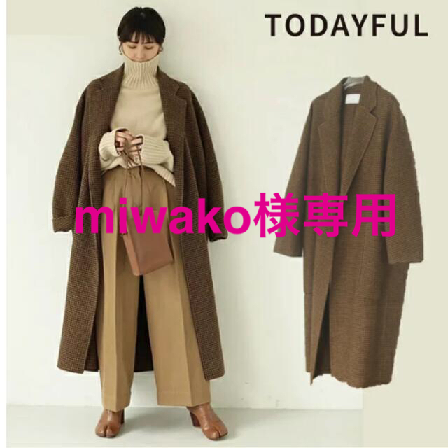 TODAYFUL Over Check Coat オーバーチェックコート