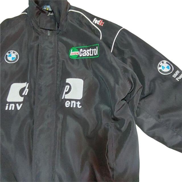 BMW 企業モノ　ビッグ刺繍　袖刺繍　ブルゾン　レーシングジャケット　XL 黒 2