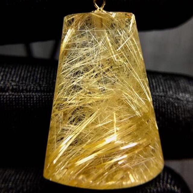 天然】タイチンルチルクオーツ ペンダントトップ k18 ,3.6g