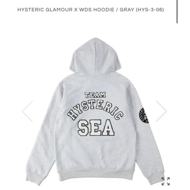 HYSTERIC GLAMOUR(ヒステリックグラマー)のHYSTERIC GLAMOUR x wind and sea コラボ パーカー メンズのトップス(パーカー)の商品写真