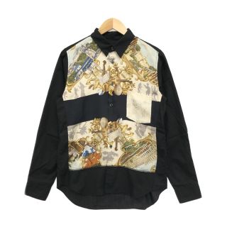 ブラックコムデギャルソン(BLACK COMME des GARCONS)のブラックコムデギャルソン 長袖プリントシャツ ブラック メンズ M(シャツ)