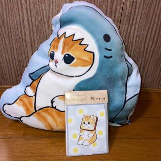 ドウシシャ - mofusand サメにゃん クッション 猫 ミラー ぢゅのさんの