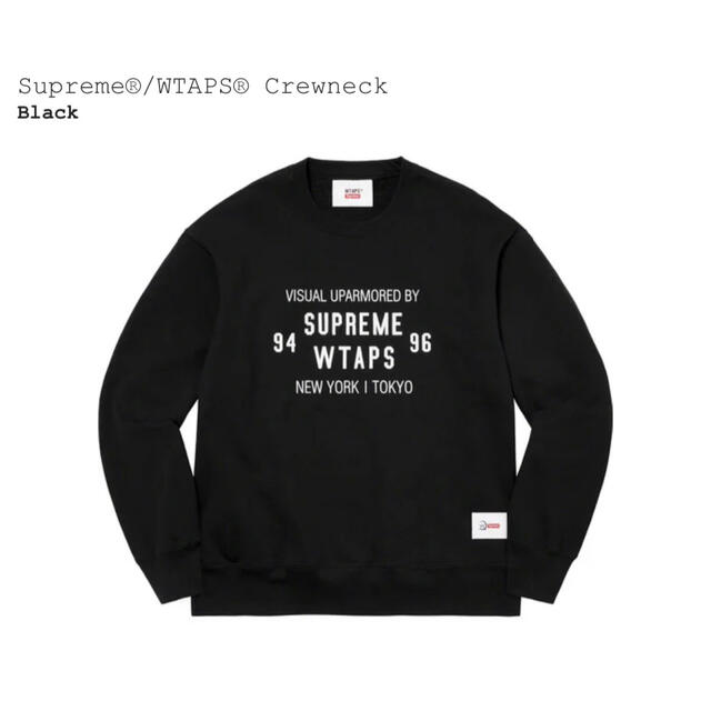 Supreme(シュプリーム)のSupreme®︎/WTAPS®︎ Crewneck Black M メンズのトップス(スウェット)の商品写真