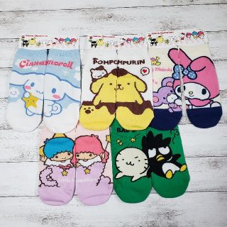 サンリオ(サンリオ)の【送料無料】【SANRIO】アシンメトリー♪サンリオキャラ5足セット☆(ソックス)