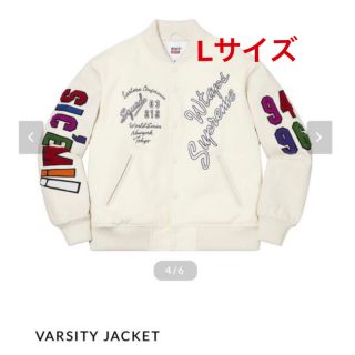 ダブルタップス(W)taps)のSupreme wtaps Varsity Jacket 白L(スタジャン)