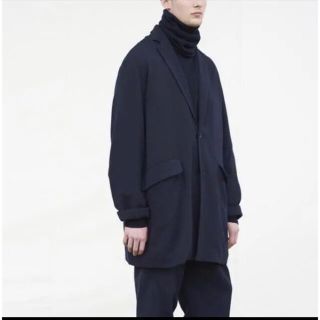 コモリ(COMOLI)のCOMOLI コモリ 17AW ウール中綿チェスター ネイビー サイズ3(チェスターコート)